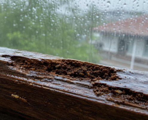 lluvia plaga madera